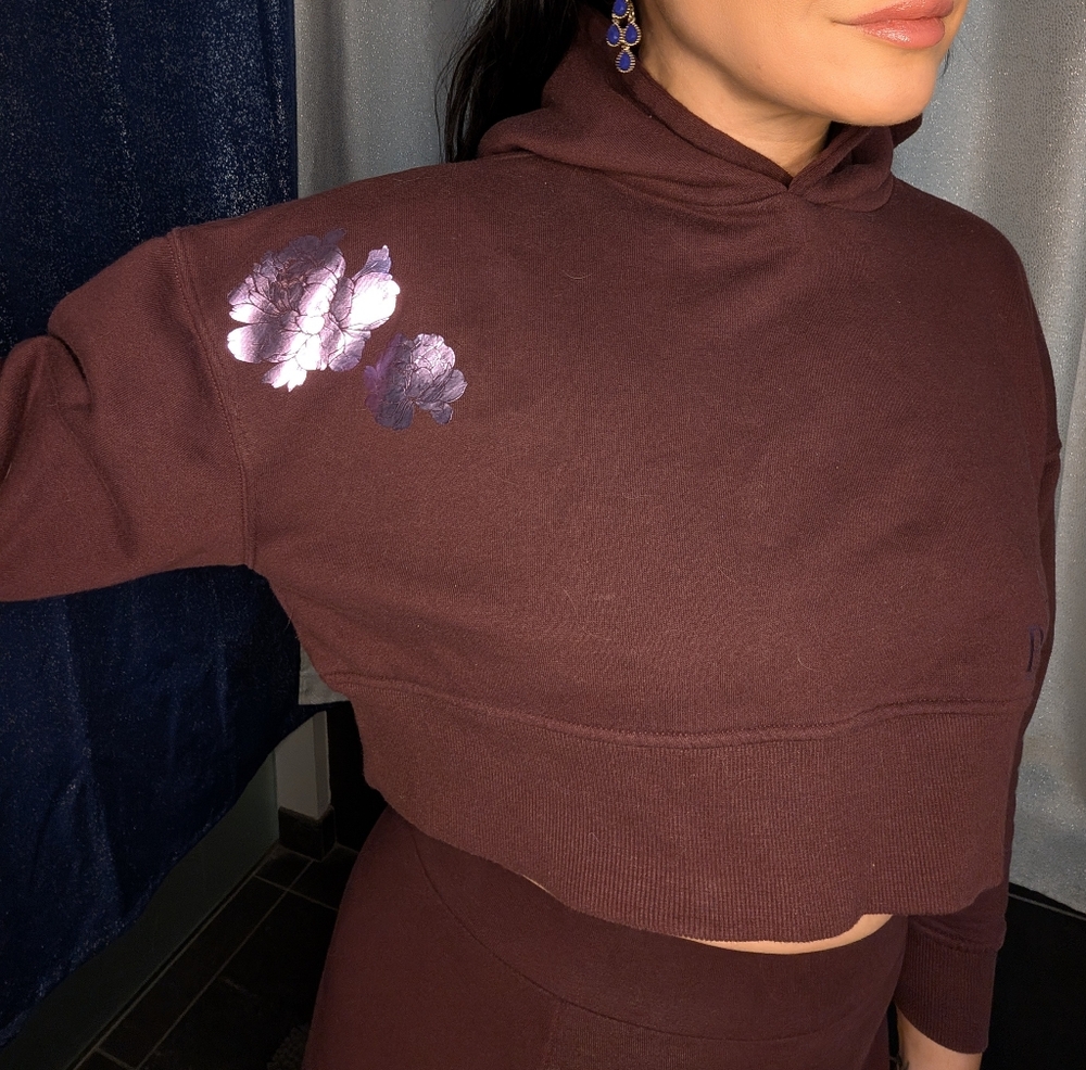 Custom Cropped Hoodie And Skirt Set One Of A Kind - Picture 2 of 10